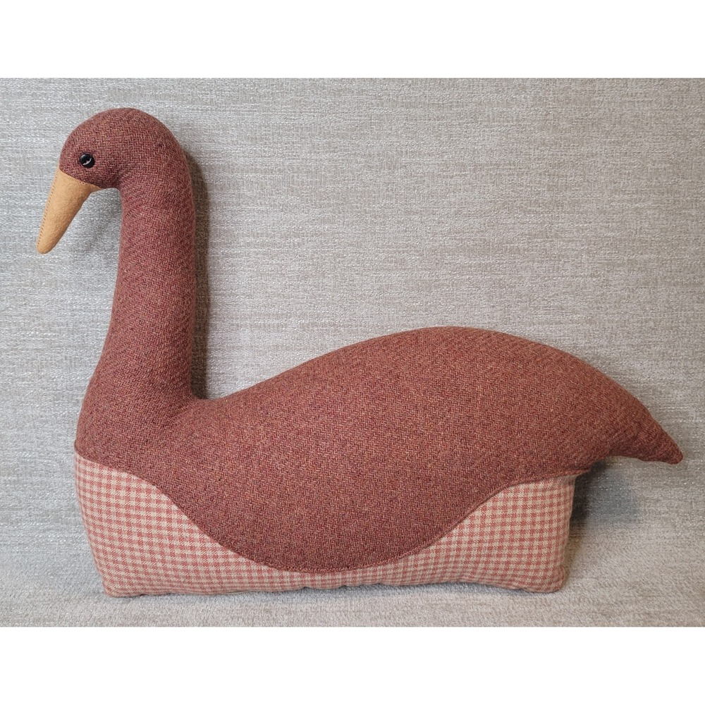 Vintage 1980 Signed Lou Souders Handmade Stuffed Cloth Swan Bird Duck RARE!!